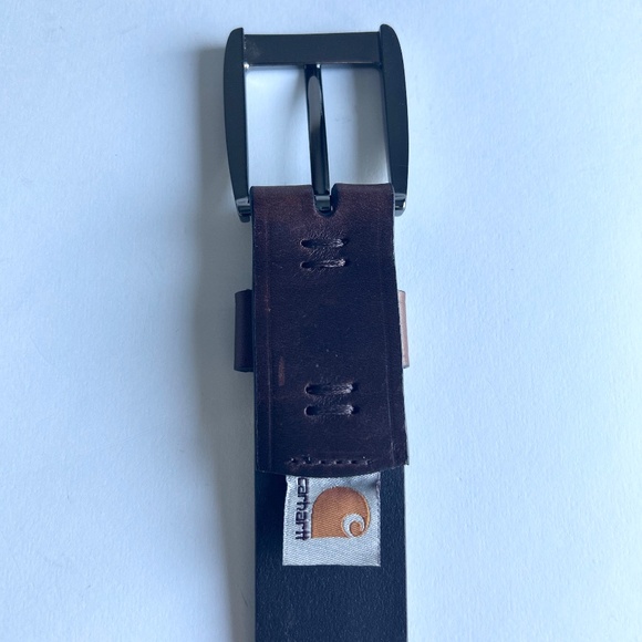 Men’s Carhartt Brown Italian Leather Belt size 34 - Picture 5 of 7
